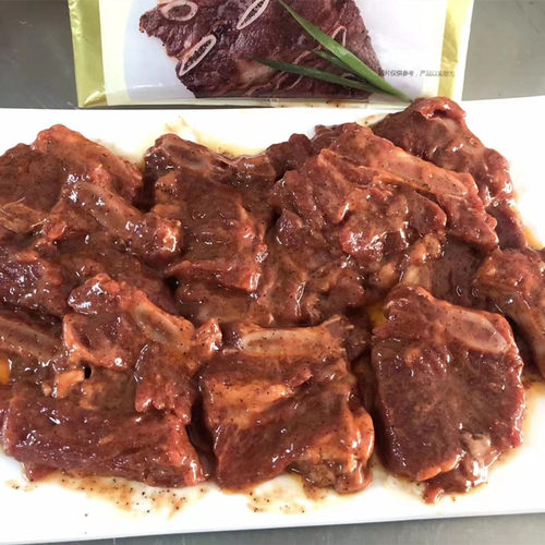 味知香馔玉黑椒牛仔骨400g家庭酒饭店新鲜腌制铁板速冻牛仔骨带骨 - 图0