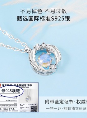 羽你相伴999纯银项链女生轻奢小