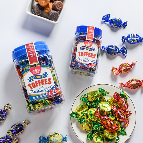 英国进口糖果零食1.25kg什锦味软糖walkers沃尔克斯太妃糖桶装86g - 图3