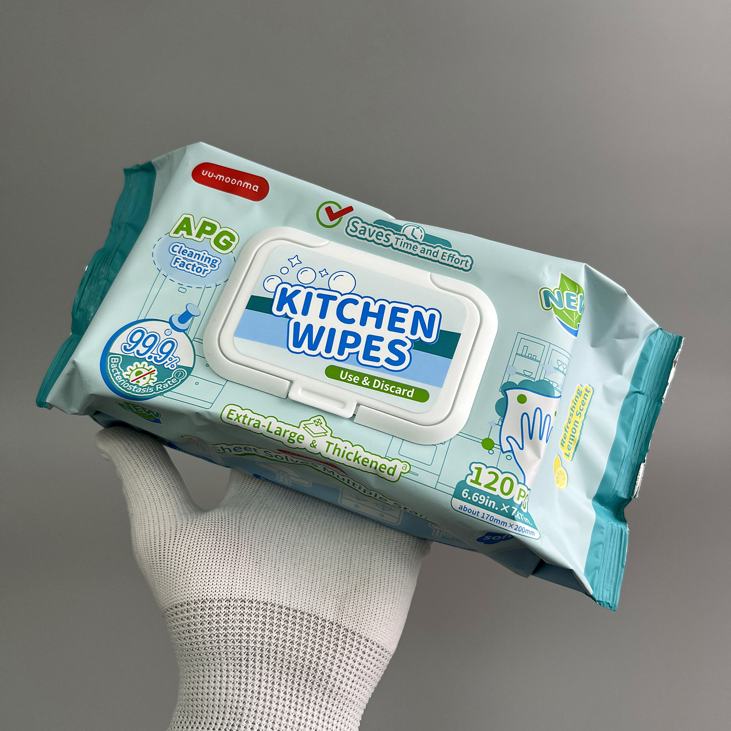 升级柠檬香！加大包！家用去油污除菌懒人清洁专用厨房湿巾120抽,淘宝优惠券,粉丝福利购,淘宝优惠卷