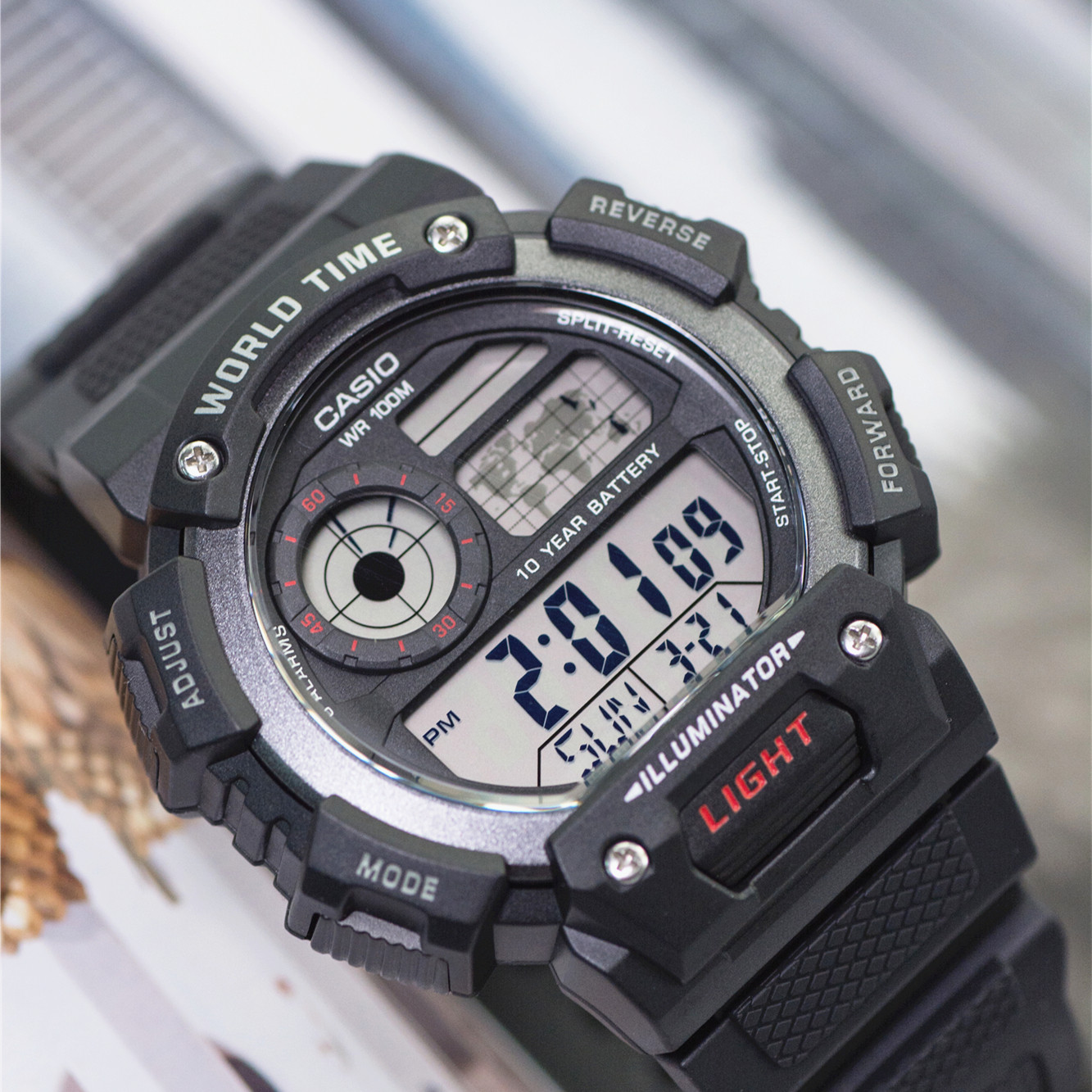 CASIO Casio electronic watch AE-1400WHD-1A retro watch sports waterproof  trend leisure multi-function