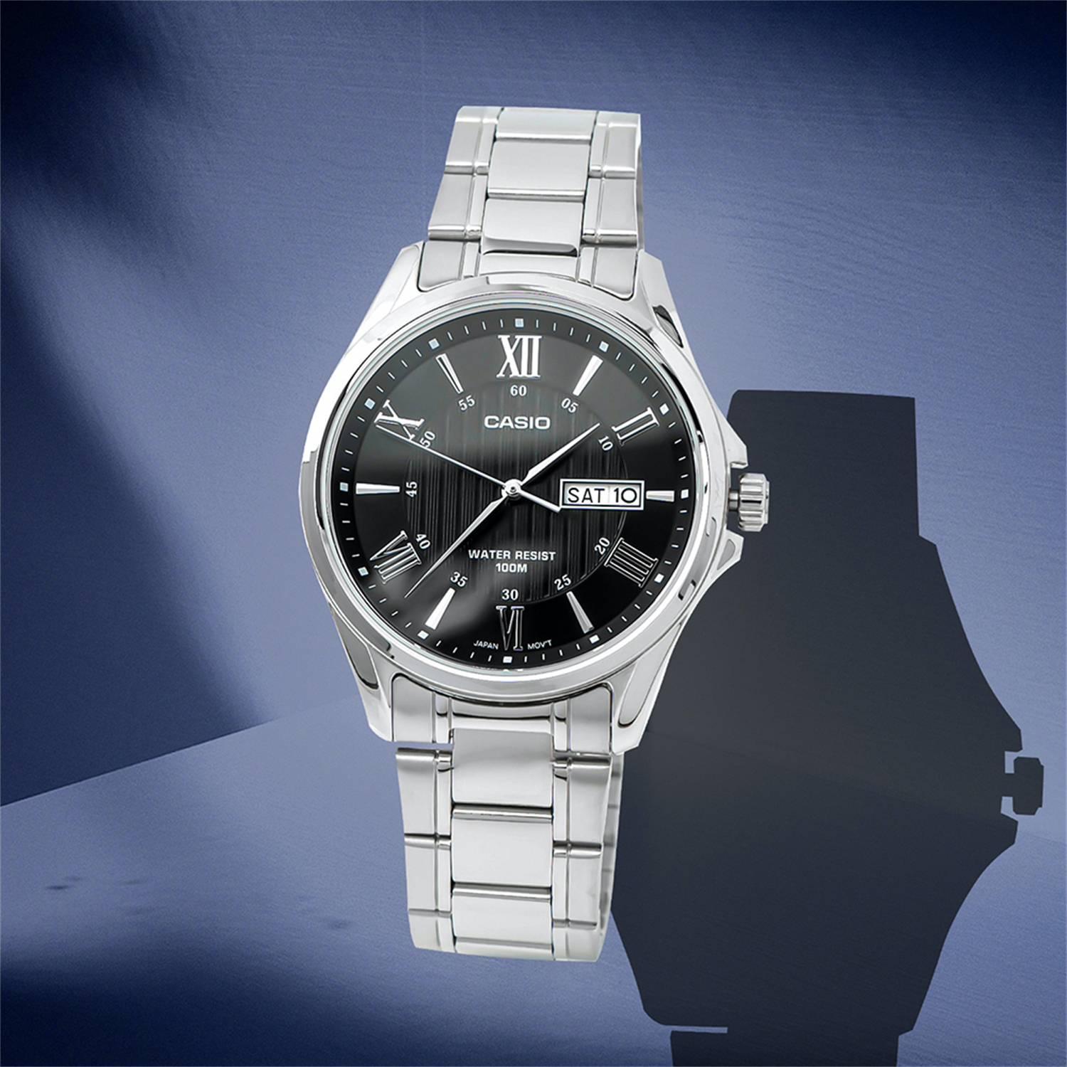 卡西欧CASIO手表男士防水表指针时尚商务石英男表 MTP-1384D-1A7A - 图2