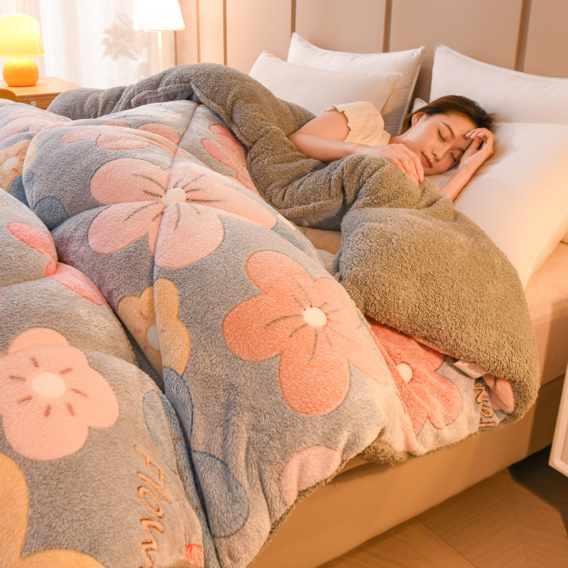 羊羔绒加厚被子冬被双面毛绒单人学生宿舍盖被双人棉被褥太空被芯,淘宝优惠券,粉丝福利购,淘宝优惠卷