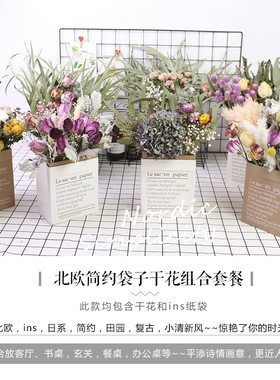 北欧ins店铺装饰日系摆拍干花