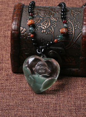 天然佛在心中挂坠水晶礼品绿幽灵