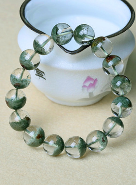 天然绿幽灵水晶男女款礼品手串