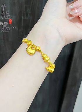 古法镀金久不掉色金店同款沙金