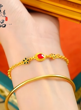 久不掉色金店同款古法沙金珐琅彩