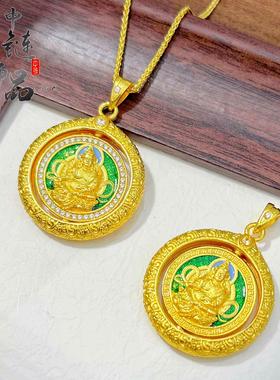 【金店同款】古法沙金珐琅镶钻