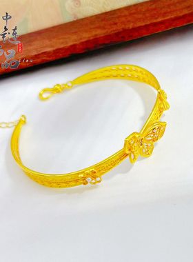 周古法生大福金店同款沙金镶钻