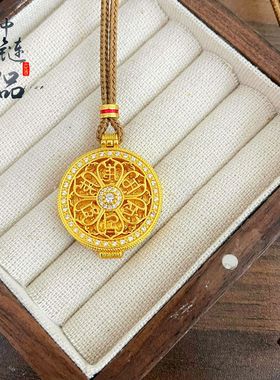 古法镀金不掉色金店同款沙金镶钻