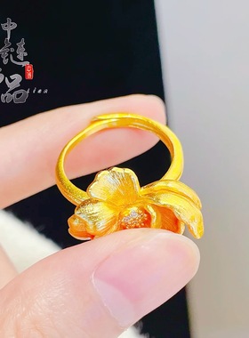 古法镀金不掉色爆款沙金拉丝镶钻