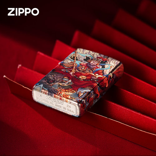 Zippo打火机五路财神烫金官方正品防风煤油送男朋友高档生日礼物 - 图2