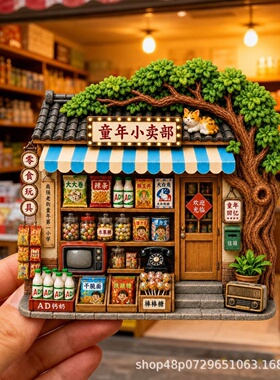 童年小卖部树脂浮雕磁吸冰箱贴创意家居装饰品小礼品伴手礼