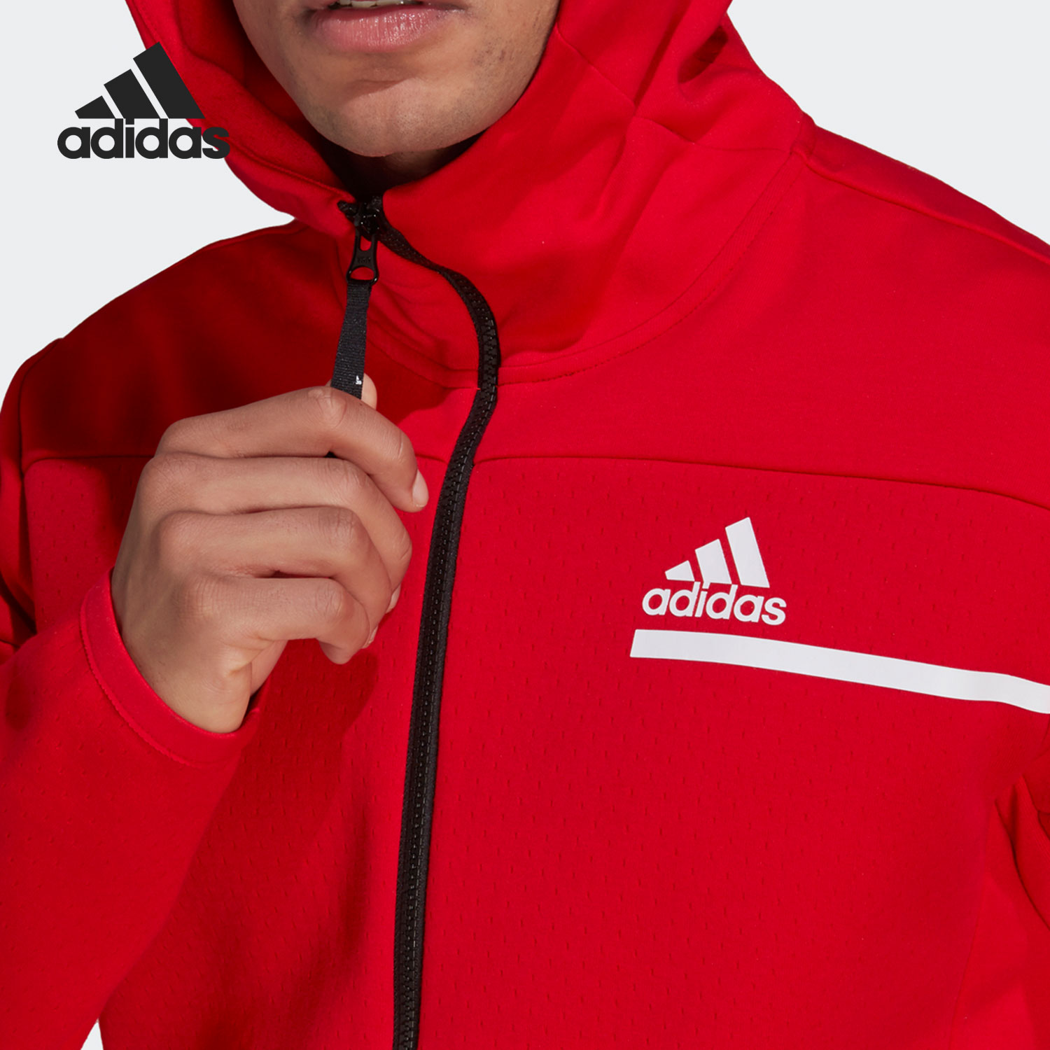 Adidas/阿迪达斯正品ZNE FZ男子宽松运动训练夹克外套新款GQ6210-图1