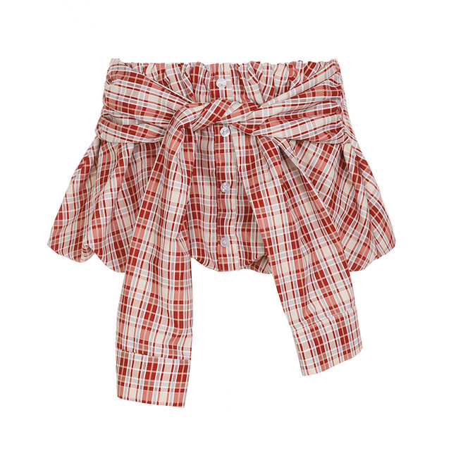American retro red skirt