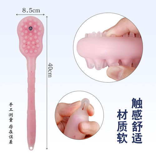 健身锤硅胶养生经络疏通棒拍痧板加长加重拍打器脖肩颈椎后背腿部 - 图0