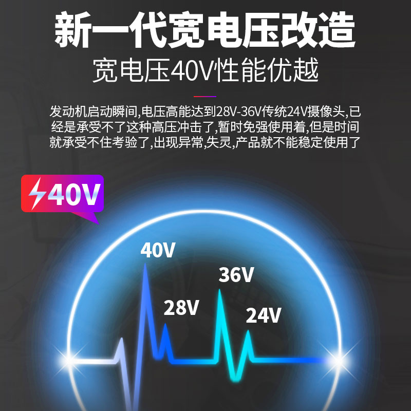 倒车摄像头大巴货车收割机12v24汽车高清夜视车载通用系统 - 图1