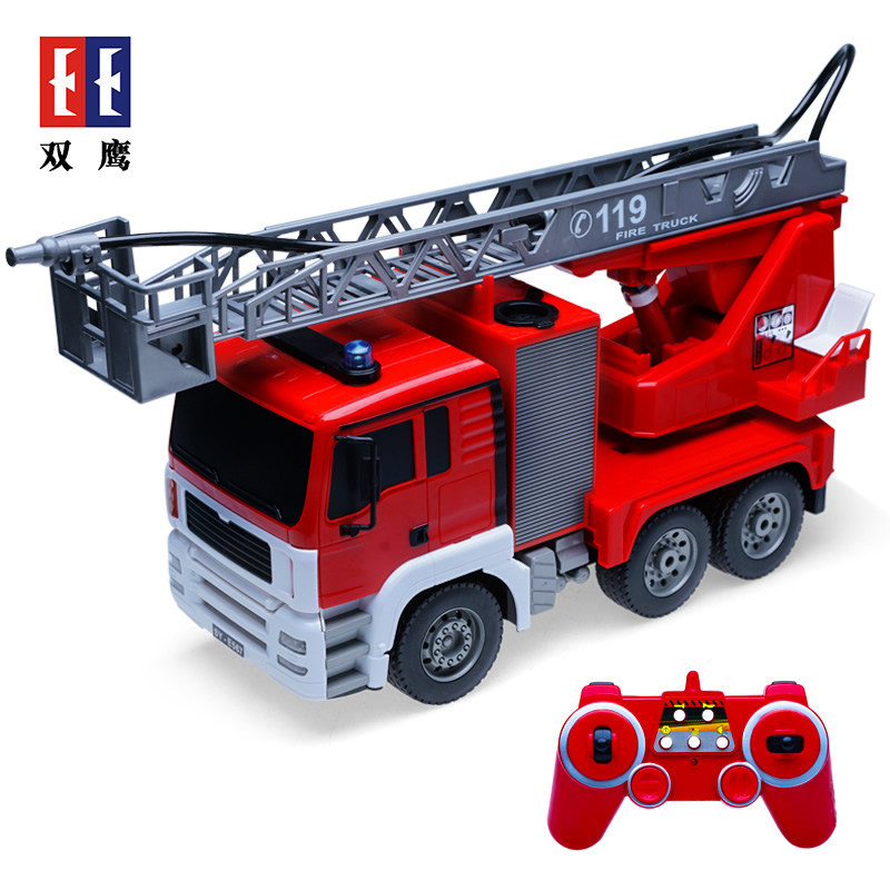 双鹰119升降云梯电动消防车模型 doublee电动/遥控车
