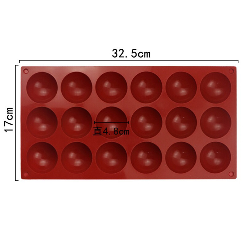 18孔小半圆半球形蜂蜜小丸子蒸蛋糕肉松小贝食品级无气味硅胶模具