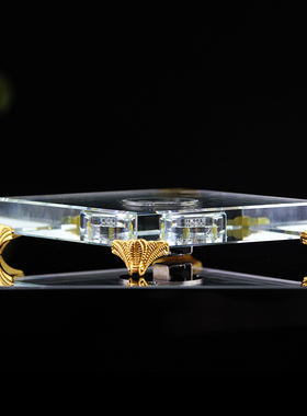 简约现代风水晶有机玻璃发光底座