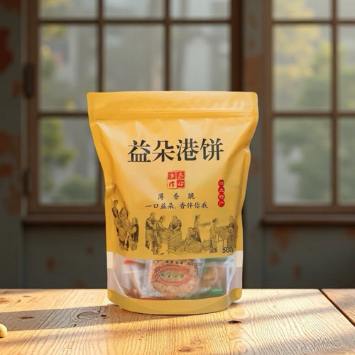 正宗黄石益朵港饼湖北特产薄脆芝麻饼传统糕点小吃喜饼厂家直销 - 图2