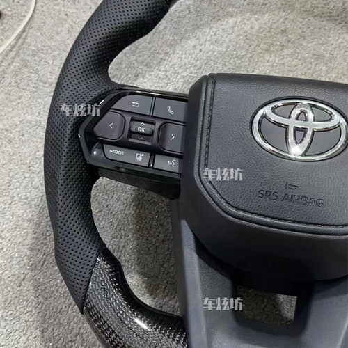 埃尔法Alphard 威尔法LC76 LC78霸道陆巡酷路泽碳纤维方向盘总成 - 图0