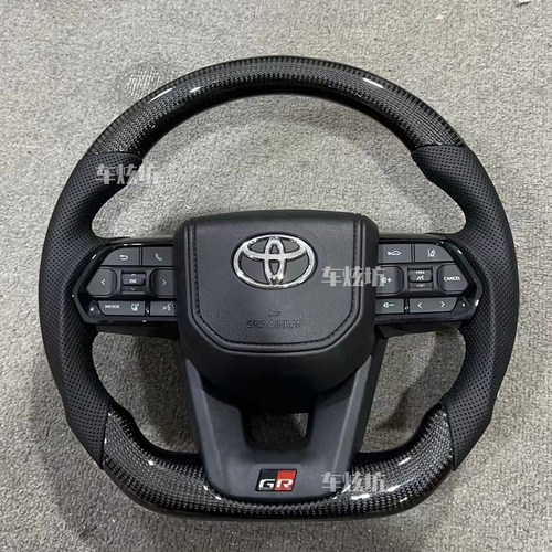 埃尔法Alphard 威尔法LC76 LC78霸道陆巡酷路泽碳纤维方向盘总成 - 图1