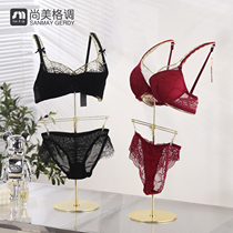 Underwear Show Rack Bra Underpants Suit Rack Table Half Body Model Display Shelf Shop Window Props Golden Light Lavish