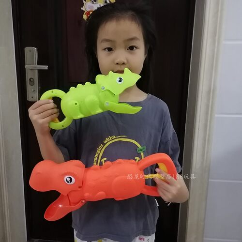 沙滩网红玩具夹子机械手臂伸缩拳头河马钳子螃蟹恐龙虾鲨鱼拾取器 - 图0