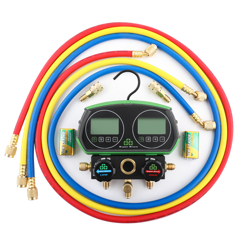 圣霸电子加氟表单表制冷数显加液表头数字液晶空调雪种冷媒压力表