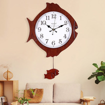 New Chinese hanging clock Living room Chinese Wind personality Wood Clock Restaurant Creative Home Brief Fashion Art Clock