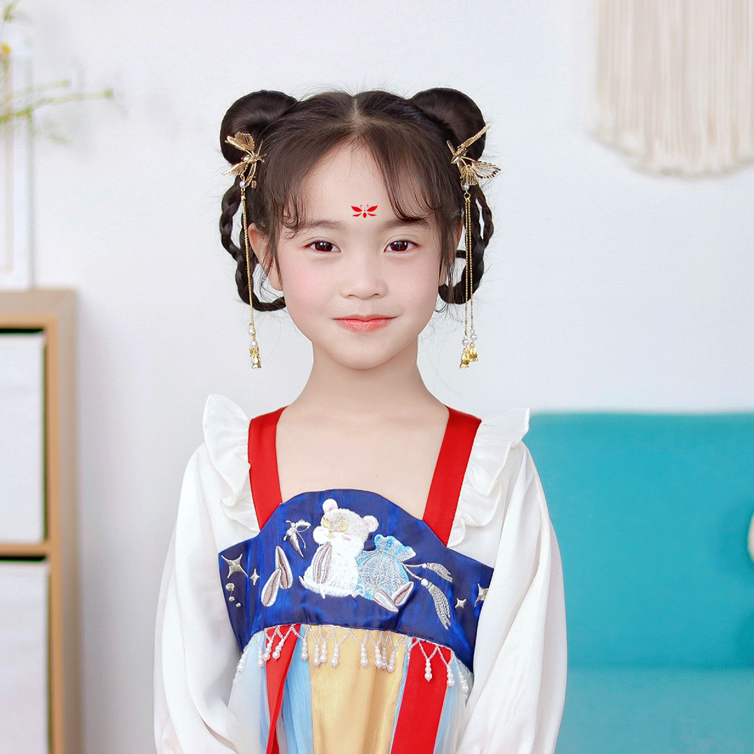 小美妮儿童眉心贴古风花钿汉服古装额头贴小女孩舞台表演防水贴纸