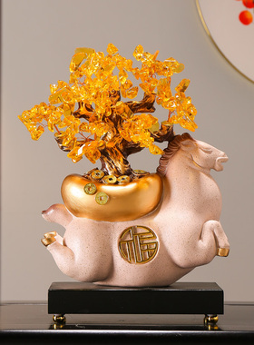 马上有钱骏马办公室装饰摆件