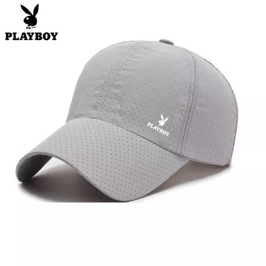 花花公子帽子男遮阳帽防紫外线户外棒球帽可调节网格运动鸭舌帽