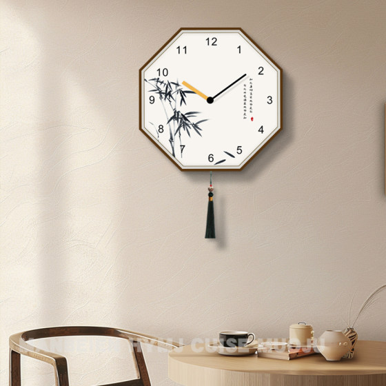 Hanyi Moji Living Room Wall Clock Chinese Silent Wall Clock