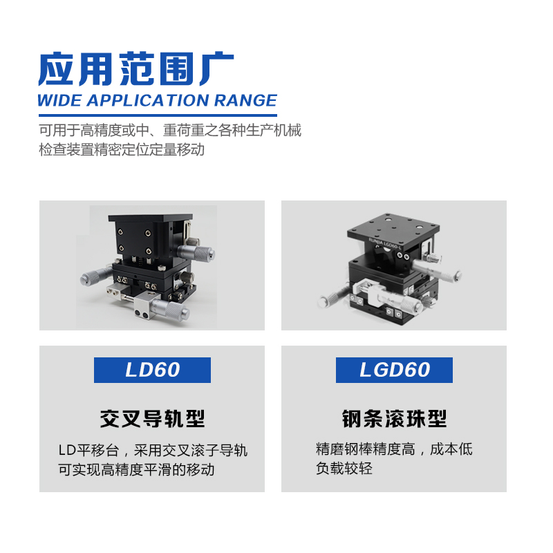 XYZ轴位移平台LD40/60/90125光学移动滑台三轴手动微调升降工作台 - 图0