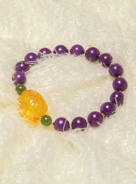 天然云母手链女紫色单圈时尚