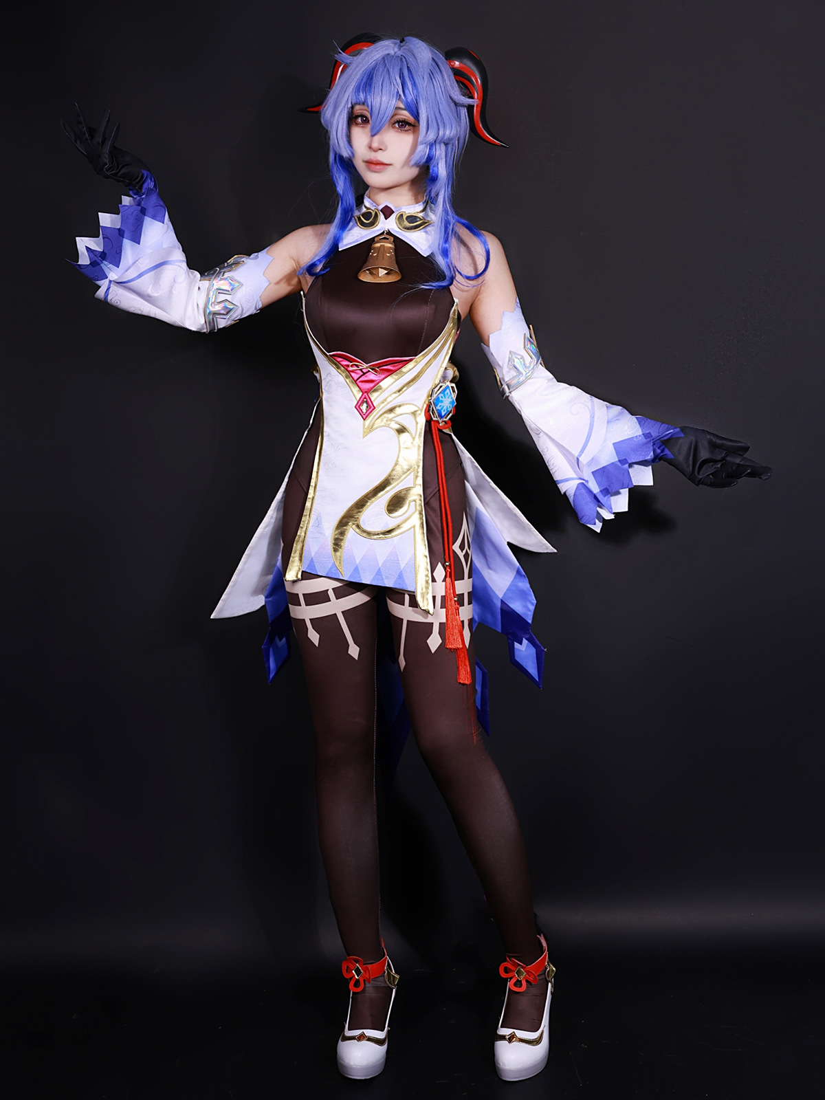 原神cos服甘雨cos游戏套装cosplay服装女甘雨连体袜全套衣服现货 - 图0