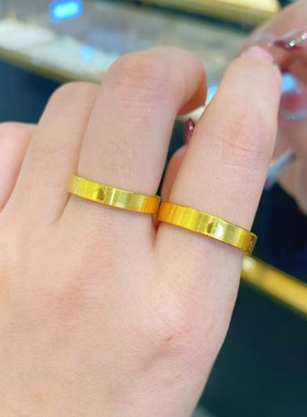 金店同款沙金520爱心戒指女款新款马赛克龙鳞猫眼男女情侣对戒