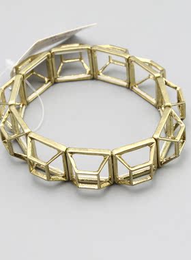 Z小合社复古vintage金属夸张镂空个性稀有大牌弹力手镯孤品