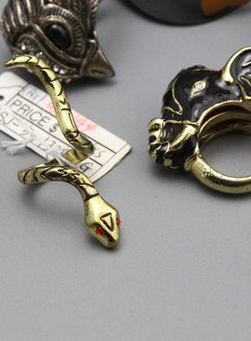H复古vintage中古小动物戒指指环孤品
