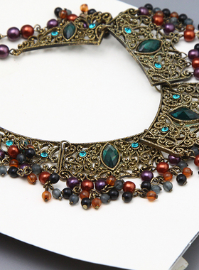 Y复古vintage民族巴洛克流苏时尚造型项链项圈孤品