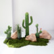 Simulated cactus potted succulents fake cactus