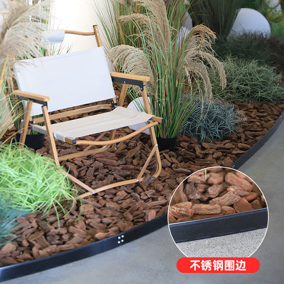 绿植景观造景装饰围边室内地面植物人造石围边花园庭院不锈钢围档