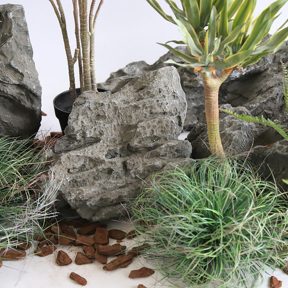 Fiberglass scene landscaping interior decoration fake stone