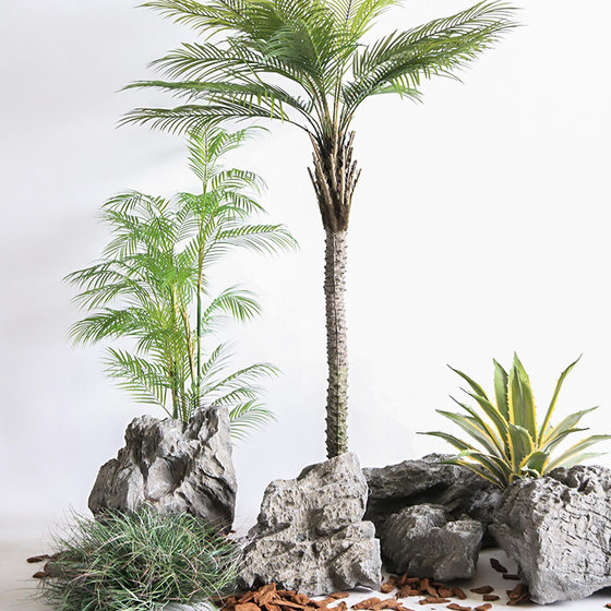 Fiberglass scene landscaping interior decoration fake stone
