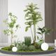 Nordic simulated horse drunken wood green plant potted plant package
