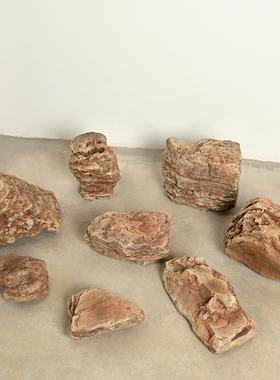 仿真石头千层石玻璃钢假石头庭院橱窗沙漠造景黄色石块景观石摆件