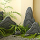 Simulated ferns, small plants, artificial flowers, decorative green plants